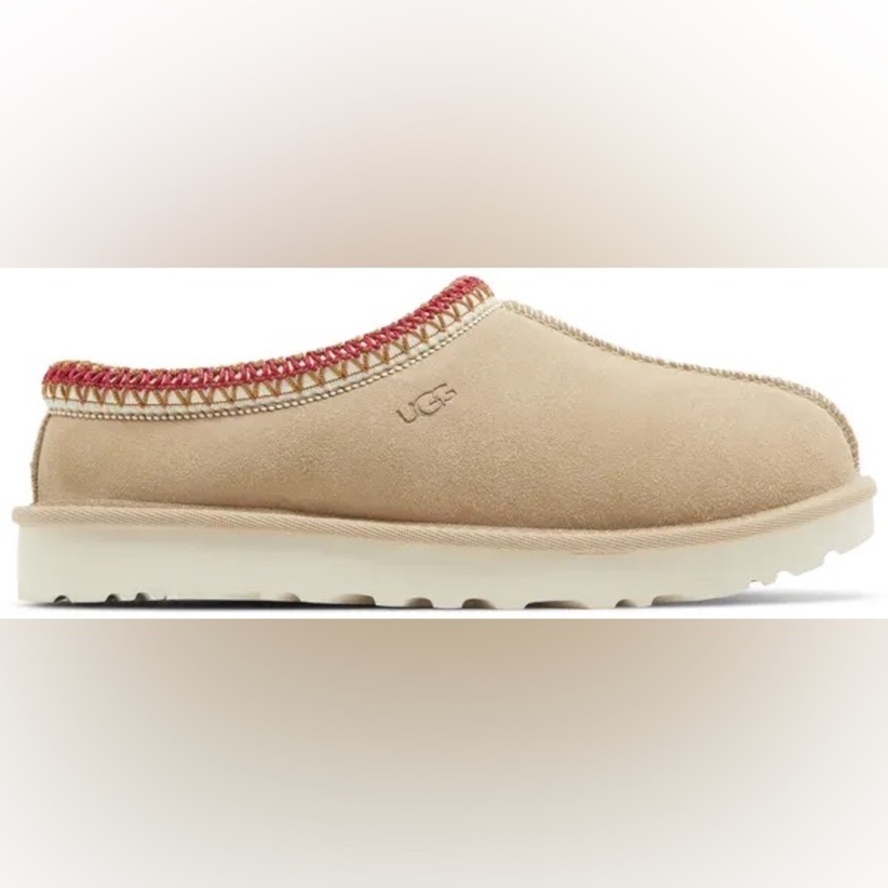 | UGG Tasman Slippers | New | Comes with Box | Color: Sand/Dark Cherry |